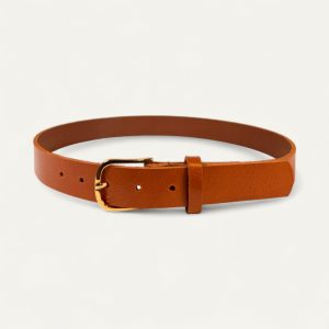 Abelia leather belt Portland Orange