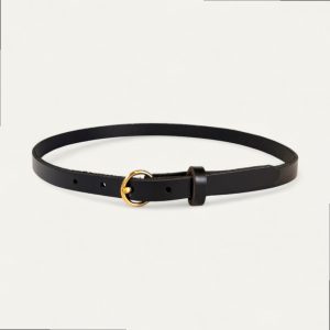 Myrica minimalist leather belt – Black