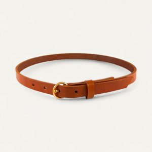 Myrica minimalist leather belt – Portland Orange