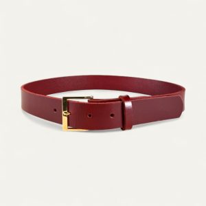 Carya leather belt – red cherry